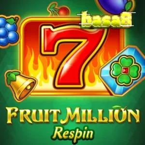 Fruit Million Respin স্লট গেমের উজ্জ্বল এবং রঙিন ইন্টারফেস